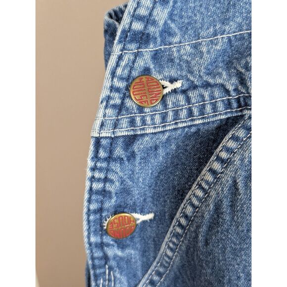 Round House Carpenter Bib Overalls Button Fly Made in USA Blue Men's Size 52 - Picture 8 of 16